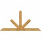 Ekena Millwork Saratoga Rough Sawn Timber Gable Bracket, Western Red Cedar, 96"W x 48"H x 4"D x 6"F, 12/12 Pitch GBW096X48X0406SAR00RWR - alternate 1